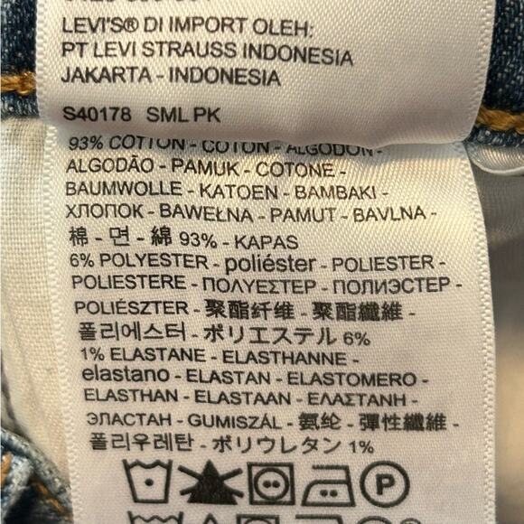 Levi's Wedgie Light Wash High Rise Button Fly Denim Cuffed Shorts Size 24 - Picture 9 of 9